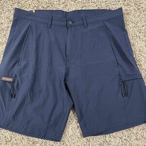 Legendary Outfitters Men’s Soft Cargo Tech Shorts Navy, Size 34 (New)